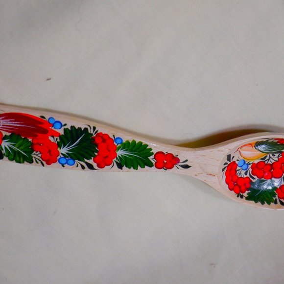 Hand Painted UKRAINIAN SPOON - 11 Inches in Length - Picture 4 of 4